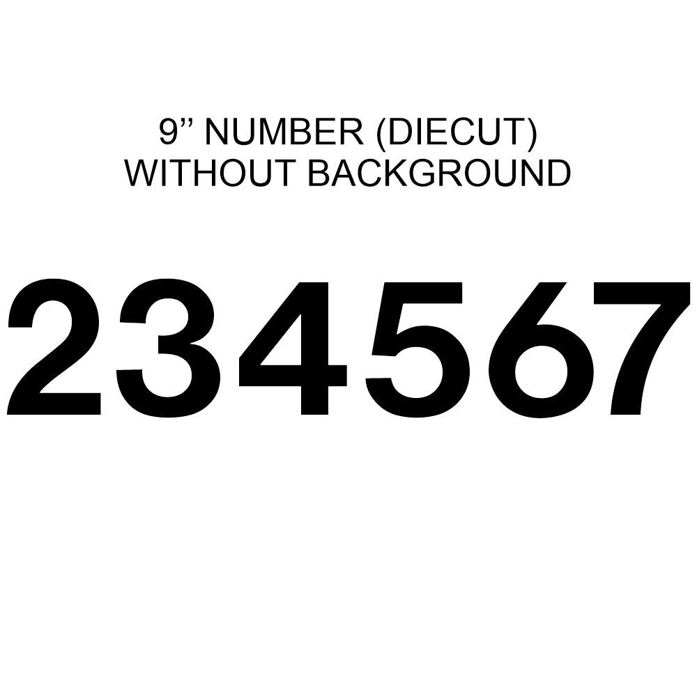 9" NUMBER (DIECUT) WITHOUT BACKGROUND – Online Railcar Decals and ...