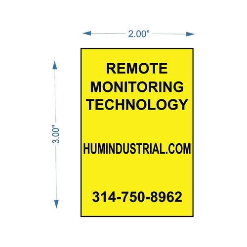 HUM PRODUCT INFORMATION DECAL - Online Railcar Decals and Screen Printing™