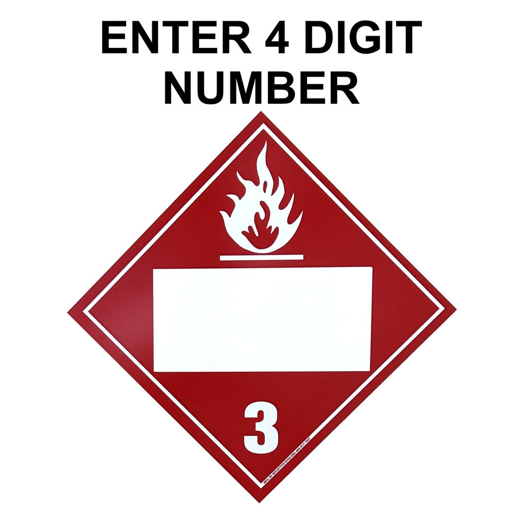 Placard - Class 3 Flammable Liquid