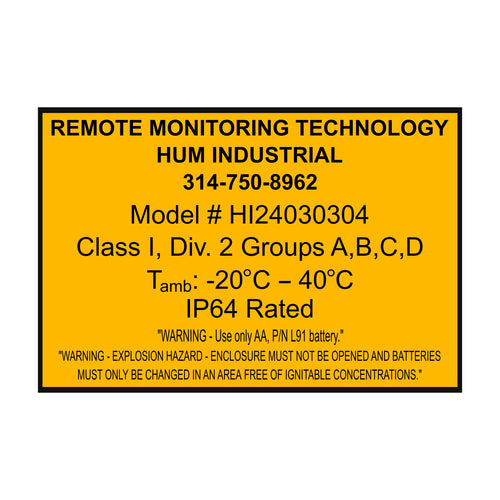 REMOTE MONITORING TECHNOLOGY-HUM INDUSTRIAL - Online Railcar Decals and Screen Printing™