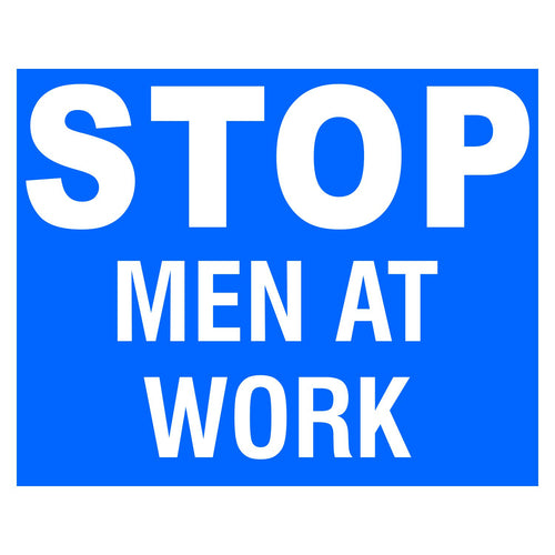 STOP MEN AT WORK - Online Railcar Decals and Screen Printing™