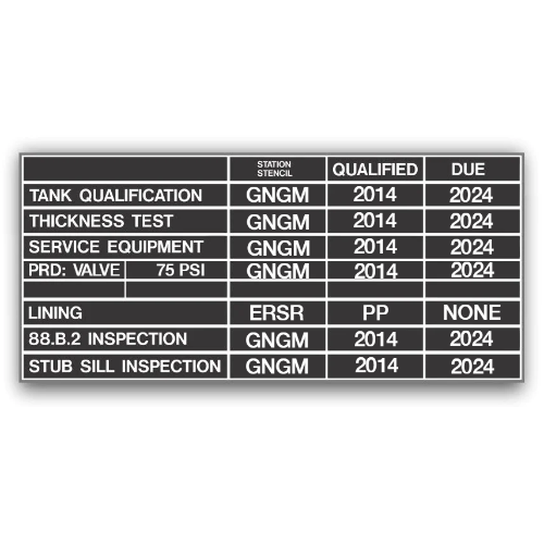 Tank Qualification Decal-Black