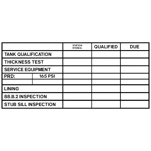 Tank Qualification Decal-White