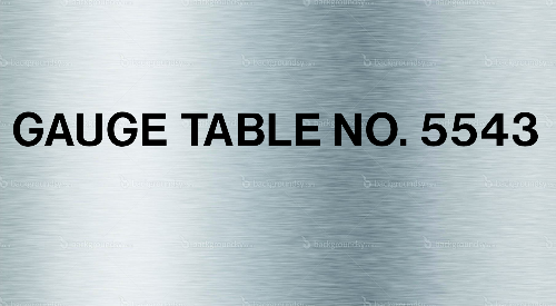 1'' GAUGE TABLE