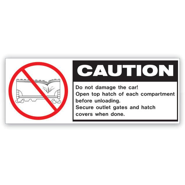 Not Damage Sign Caution-Do Not Damage This Car Decal – Online Railcar Decals and Screen ...